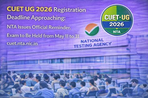 CUET UG 2026 Registration Deadline Approaching: NTA Issues Official ...