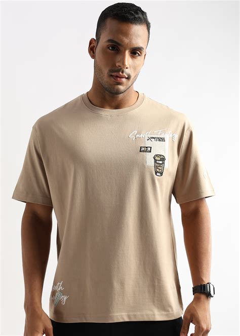 Buy Irish Cream Coffee Addict Graphic Oversized T shirt Online at Metzii