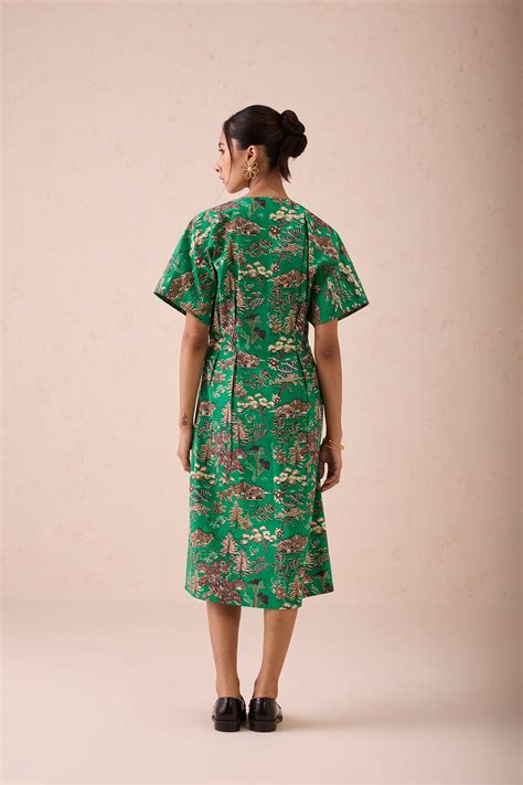 Green Fields Organic Cotton Midi Dress | SUI – Sui