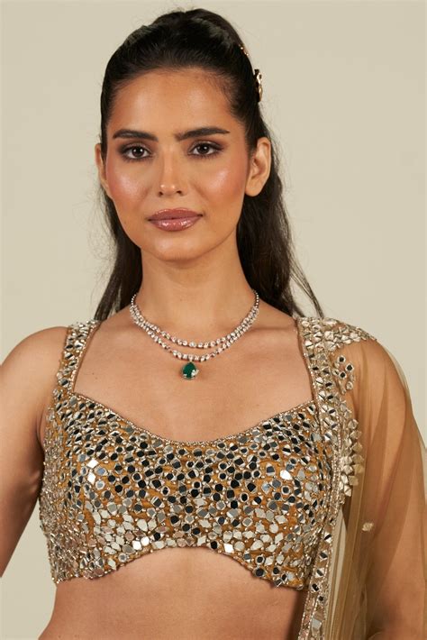 GOLD MIRROR LEHENGA – Surabhi Chopra Label
