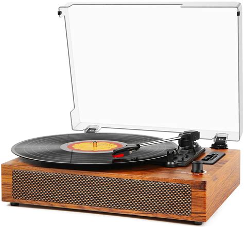 Vintage 3 Speed Bluetooth Turntable With Built In Speakers Usb ...