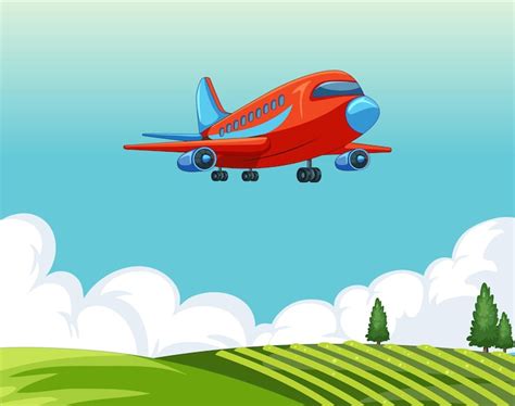 Airplane flying cartoon Images - Free Download on Freepik