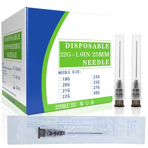 Snapklik.com : 100Pack 22 Gauge 1 Inch Lab Needles