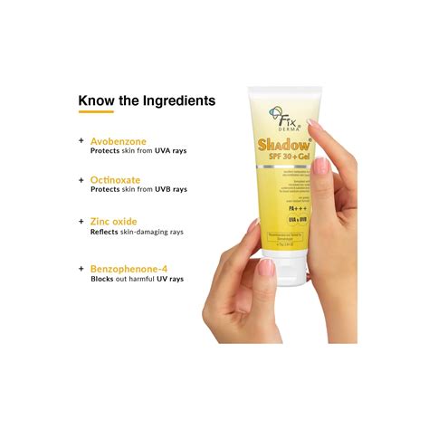 FixDERMA Shadow Sunscreen for Oily Skin SPF 30+ Gel 75g - Cureka ...