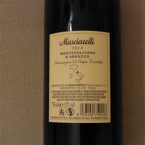 My unofficial page: Montepulciano d'Abruzzo DOC 2014 Masciarelli