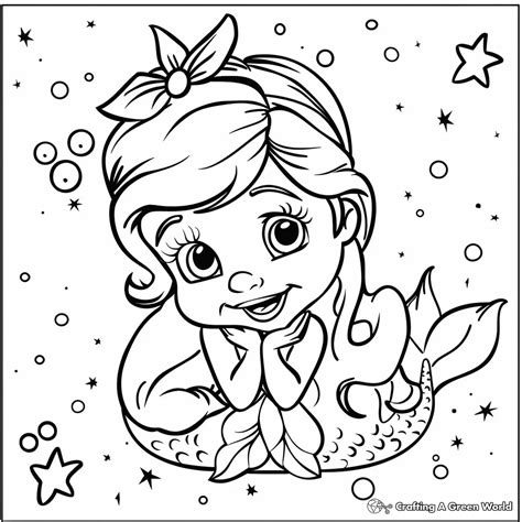Cute Ariel Coloring Pages - Free & Printable!