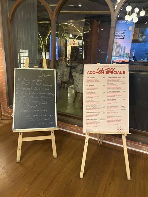 Menu at Chirp, Hyderabad