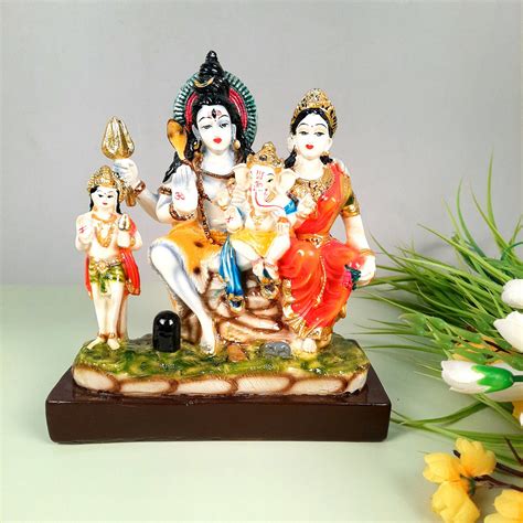 Buy Shiv Parivar Idol - Shiv Parvati Ganesh Statue for Home Decor