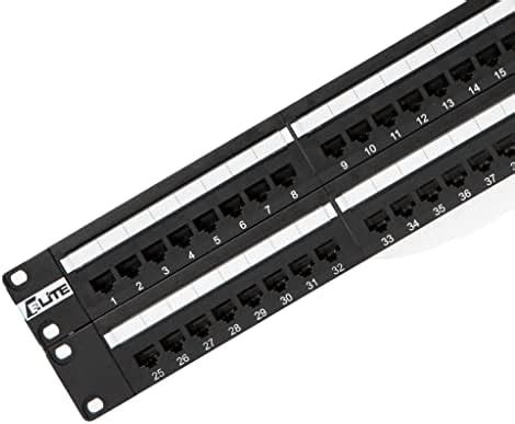 Elite Cat6 48 Port Patch Panel, Rackmount or Wall Mount, Punch Down, 19 ...