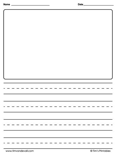 Writing Paper Template #4 - Tim's Printables
