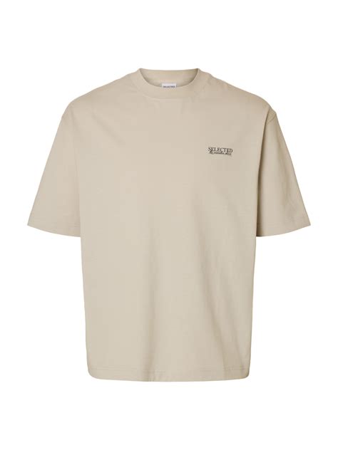 Buy Beige Organic Cotton Relaxed Fit T-shirt for Men Online