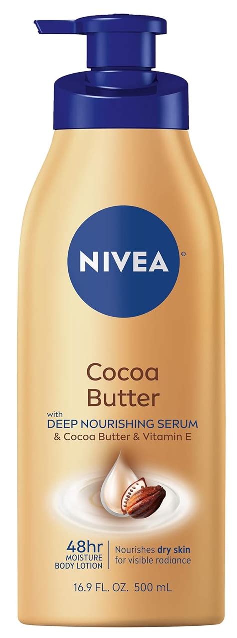 NIVEA Cocoa Butter Body Lotion with Deep Nourishing Serum, 16.9 Fl Oz ...