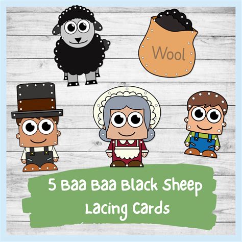Simple Build A Baa Baa Black Sheep Craft (Printable Nursery Rhyme Craft ...