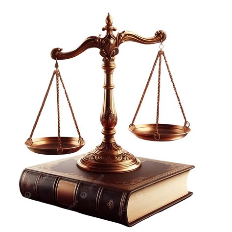 Scales Of Justice With A Legal Book On Transparent Background, Scales Of Justice With A Legal ...