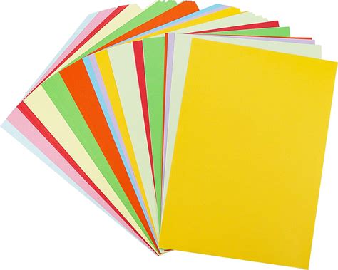 Amazon.com : WYKOO 200 Sheets Colored Card Stock Printer Paper, 100gsm ...