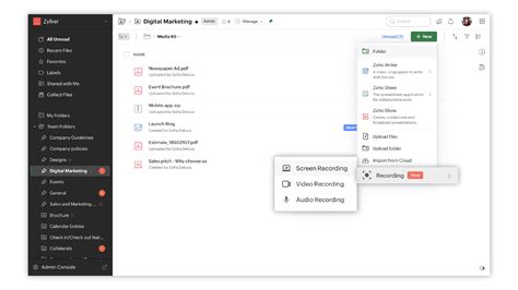 Announcing WorkDrive 4.0: product updates - Zoho WorkDrive