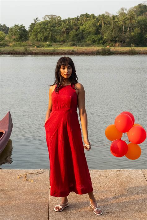 The Linen Cutaway Maxi Dress