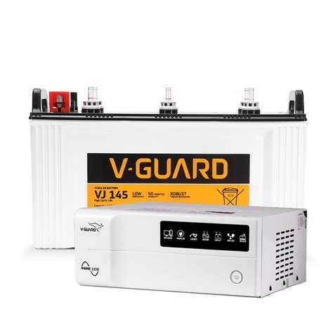 V-Guard Inverter & Battery Combo (1150 Pure Sine Wave 1000VA/12V ...