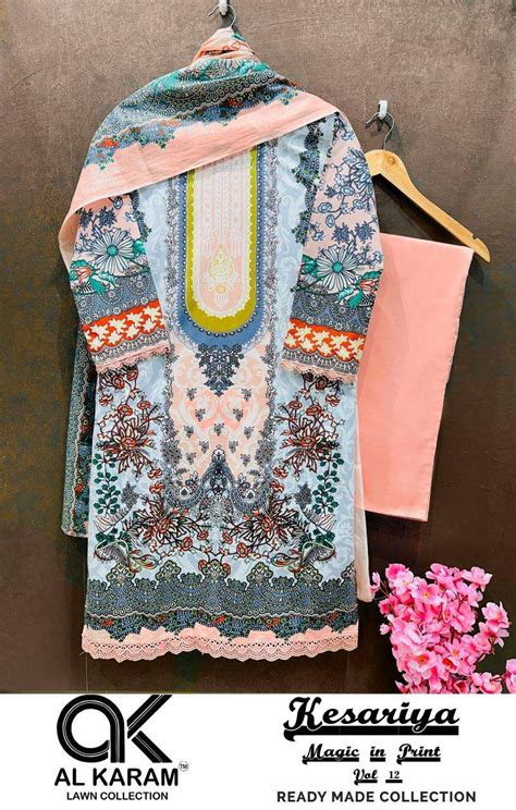 AL KARAM KESARIYA MAGIC IN PRINT VOL 12 COTTON DIGITAL PRINT SUITS AT ...