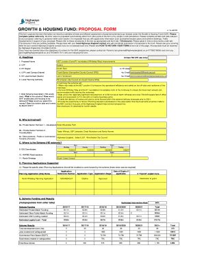 Fillable Online GROWTH & HOUSING FUND: PROPOSAL FORM Fax Email Print ...