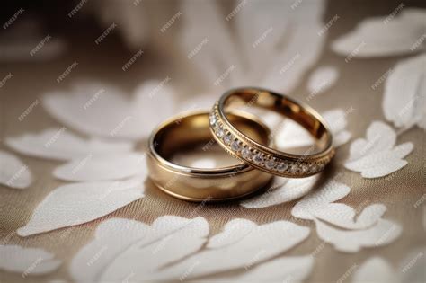 Premium AI Image | Elegantly Arranged Wedding Setup With Rings On ...
