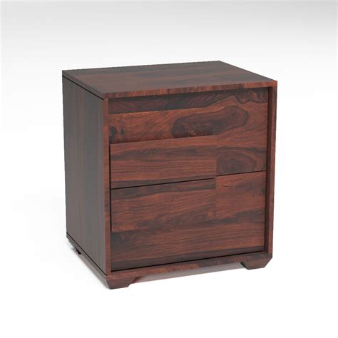 Valmar Sheesham Wood Bedside Table in Rosewood Finish– WOODPEEL ...