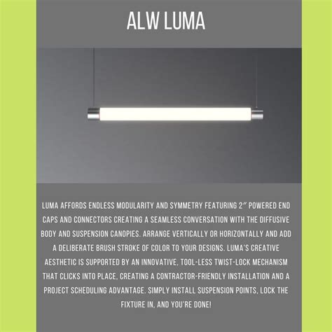 LUMA by ALW (Architectural Lighting Works) The LUMA pendant family ...