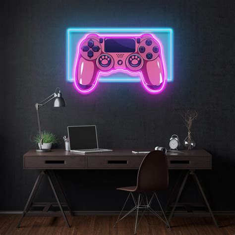 Pink Controller Led Neon Acrylic Artwork – acrylicsheetsindia