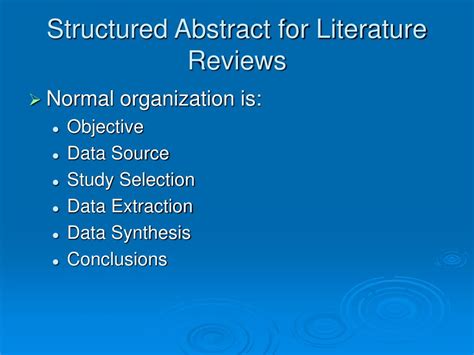 Image result for Structured Abstract Example