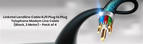Linketel Landline Cable RJ11 Plug to Plug Telephone Modem Line Cable ...