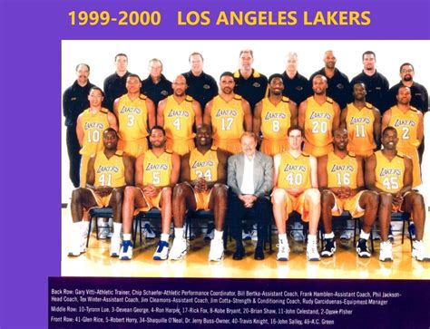 1999-2000 LOS ANGELES LAKERS 8X10 TEAM PHOTO BASKETBALL PICTURE NBA LA ...