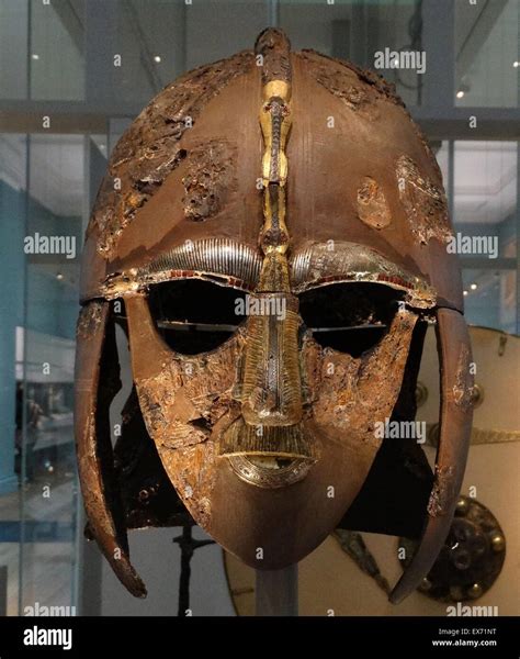 Sutton Hoo helmet Anglo-Saxon, early 7th century AD. Only four complete ...