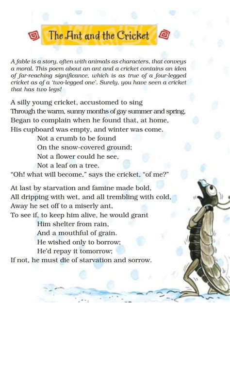 find out the total rhyming word in the ant and the cricket lesson ...