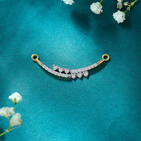 Cluster Heart Yellow Gold & Diamond Tanmaniya Mangalsutra For Women ...