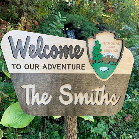 National Park Sign, Welcome Sign, Camping Sign, Personalized Wedding ...