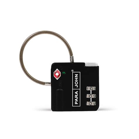 Buy 3-Dial TSA Padlock with side Cable | 3-Digit Security Luggage Lock ...