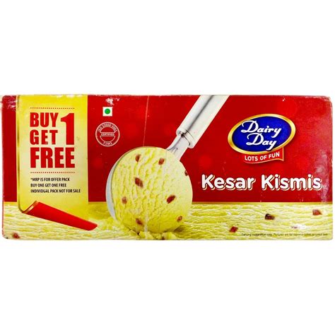 Dairy Day Ice Cream - Kesar Kismis, 1400ml Promo Pack : Amazon.in ...
