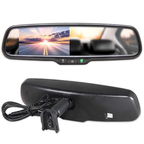 EWAY Auto Adjusting Brightness 4.3" LCD Screen Car Rear View Mirror ...