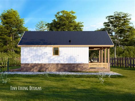 Scandinavian Cabin Plans: 26 x 16 Two Bedroom Cabin