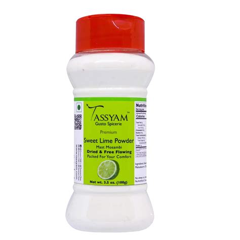 Tassyam Sweet Lime Juice Powder 100g | Dispenser Bottle (Mosambi ...