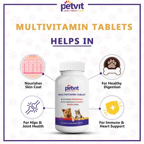 Buy PETVIT MULTIVITAMIN WITH 18 INGREDIENTS FOR DOGS & CATS FOR ALL AGE ...