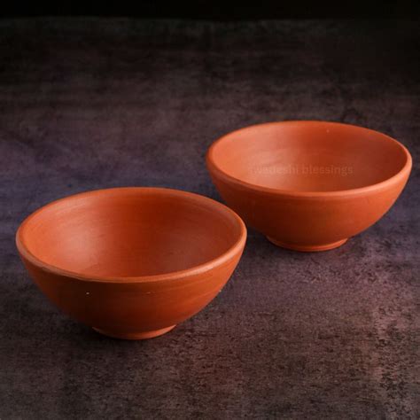 Premium Handmade Unglazed Clay Bowl Set | Antique Terracotta Bowls | H ...