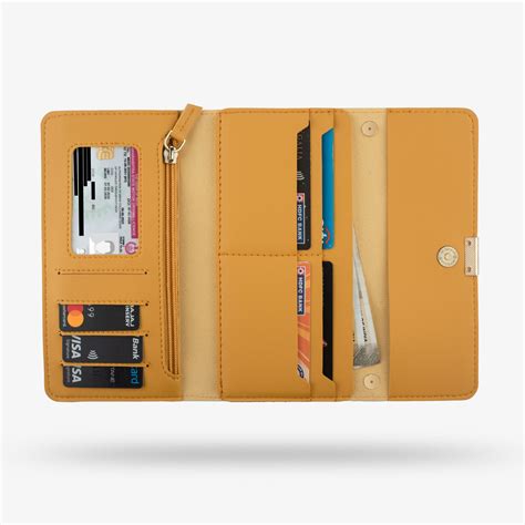 Mango Yellow Crossbody Wallet For Women | Faux Leather Sling Wallet ...