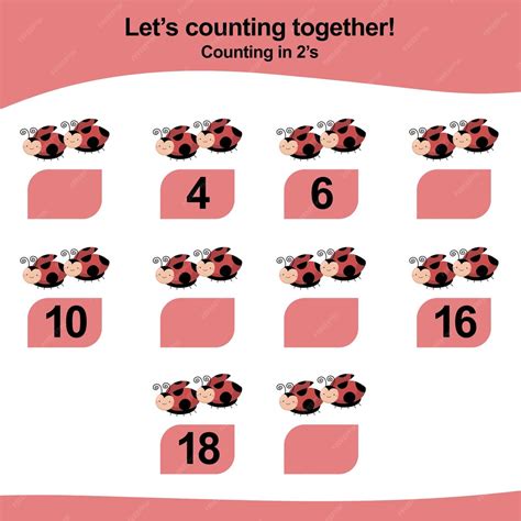Premium Vector | Counting game for children. count multiples of two ...