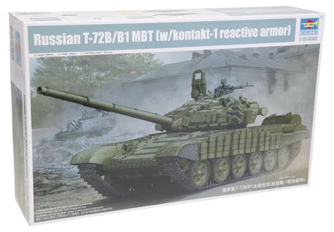 Trumpeter Russian T-72B/B1 MBT with Kontakt-1 Model Kit (1:35 Scale ...