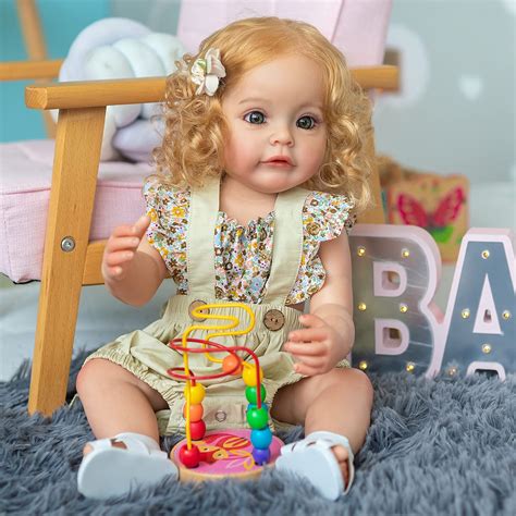 Fashion 22 Inch Silicone Vinyl Baby Dolls Reborn Handmade Kids Hobbies Princess Dolls Toys For ...