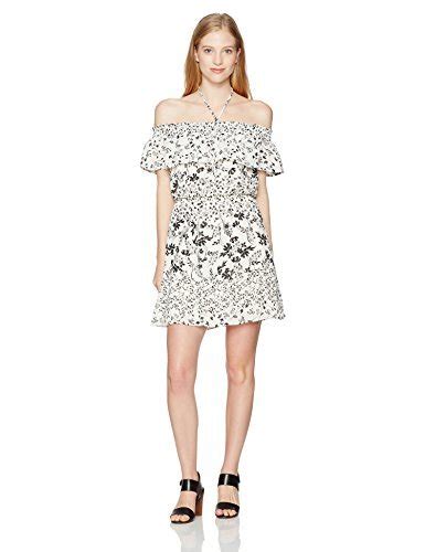 Buy My Michelle Women's Off The Shoulder Pop Over Dress with Halter ...