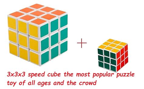 FunBlast 2 in 1 Stickerless Multi Coloured 3 by 3 Magic Speed Cube Game ...