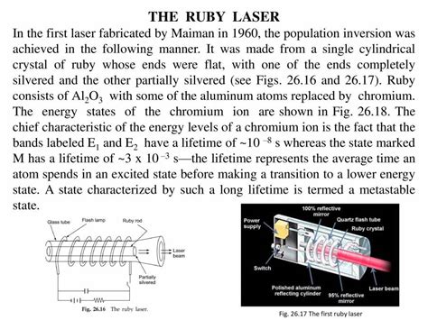 Image result for Explain Ruby Laser in Engineering Physics