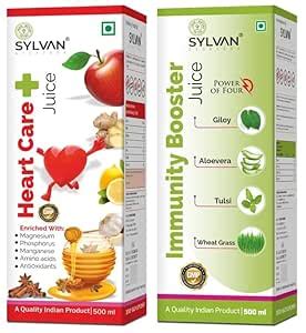 SYLVAN HEART CARE JUICE & IMMUNITY BOOSTER COMBO HEALTH PACK 500ML X 2 ...